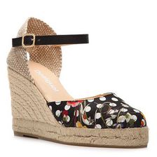 Incaltaminte Femei Desigual Lunares Wedge Sandal BlackWhiteFloral