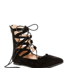 Incaltaminte Femei Chase Chloe Preston Lace-Up Flat BLACK