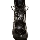 Incaltaminte Femei Isa Tapia Nadia Lace-Up Open Toe Bootie Black Stones