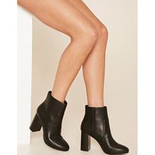 Incaltaminte Femei Forever21 Faux Leather Ankle Booties Black