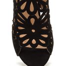Incaltaminte Femei CheapChic To The Petal Caged Faux Suede Heels Black