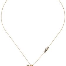 Michael Kors Mother-of-Pearl Monogram Necklace Gold/Mother-of-Pearl/Clear