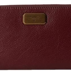 Fossil Emerson Large L-Zip Maroon
