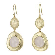 Bijuterii Femei Cole Haan Double Drop Drama Stone Earrings GoldRose Quartz