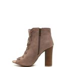 Incaltaminte Femei CheapChic Style Blog Worthy Lace-up Booties Taupe