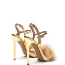 Incaltaminte Femei CheapChic Shake Ya Tail Feather Metallic Heels Gold