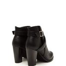 Incaltaminte Femei CheapChic Love Factory Faux Leather Chunky Booties Black