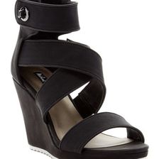 Incaltaminte Femei Michael Antonio Gwin Wedge Sandal BLACK