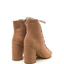 Incaltaminte Femei CheapChic Daily Strut Lace-up Chunky Booties Taupe