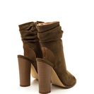 Incaltaminte Femei CheapChic Heel Me Slouchy Cut-out Booties Olive