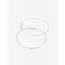 Bijuterii Femei CheapChic Sandra Medium Wire Hoop Earring Met Slvr