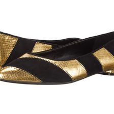 Nine West Outnow Gold/Black Synthetic