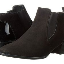 Incaltaminte Femei ara Porter Black SuedePatent Accent