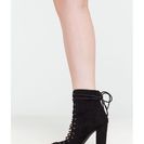 Incaltaminte Femei CheapChic Laces On Laces Faux Suede Booties Black