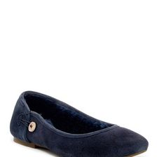 Incaltaminte Femei Abound Eitan Genuine Shearling Lined Button Flat NAVY