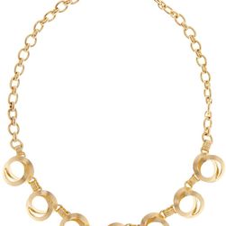 Cole Haan 12K Gold Plated Textured Loop Linked Chain Necklace GOLDT