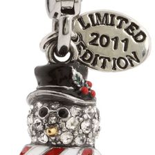 Juicy Couture Dreaming In Color Limited Edition 11 Pave Snowman Charm Silver