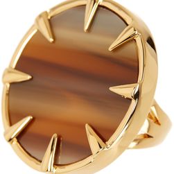 Vince Camuto Claw Set Horn Statement Ring GOLD