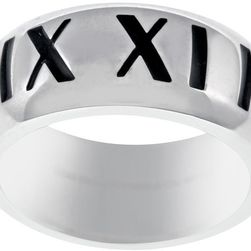 Tiffany & Co. Silver Numeral Ring Size 5 18412098 N/A