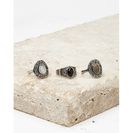 Bijuterii Femei Forever21 Etched Faux Stone Ring Set Antique silvergrey