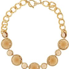 Ralph Lauren Stone Bib Necklace GOLD TOPAZ