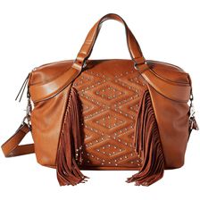 French Connection Cassidy Satchel Nutmeg Mini Grain PU