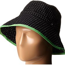 Ralph Lauren Cotton Polka Dot Canvas Bucket Hat Black/White