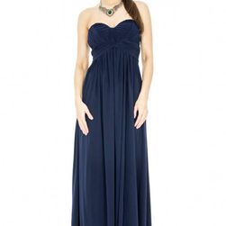 Rochie bleumarin, lunga, de seara, Roh