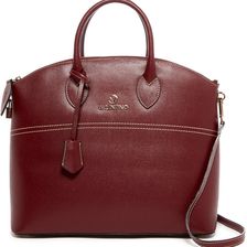 Valentino By Mario Valentino Bravia Saffiano Leather Convertible Tote WINE