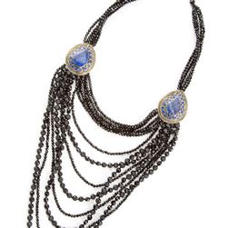 NIGHTmarket Long Tribal Necklace BLU