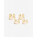 Bijuterii Femei CheapChic Three By Two 4pc Caged Ring Set Met Gold