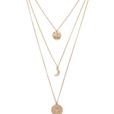 Bijuterii Femei Forever21 Medallion Layered Necklace Set Antique gold