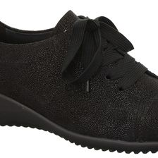 ara Libby Black Suede Pin Dot