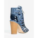 Incaltaminte Femei CheapChic Server Cocktail Nights Bootie Med Wash Denim