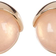 Cole Haan 12K Gold Plated Half Moon Stone Stud Earrings GOLDT