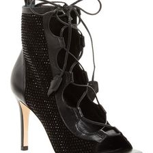 Incaltaminte Femei Isa Tapia Nadia Lace-Up Open Toe Bootie Black Stones