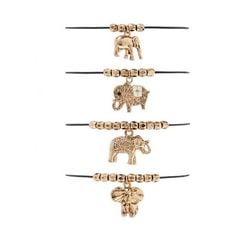 Bijuterii Femei Forever21 Ornate Elephant Bracelet Set Goldblack