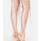 Incaltaminte Femei CheapChic Glam Guru Over-the-knee Gladiator Heels Nude