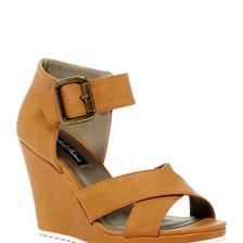 Incaltaminte Femei Michael Antonio Gratia Wedge Sandal Whiskey