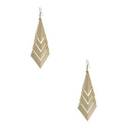 Bijuterii Femei GUESS Gold-Tone Chevron Linear Earrings gold