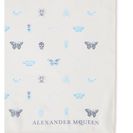 Accesorii Femei Alexander McQueen Insect Print Silk Scarf Pink Blue