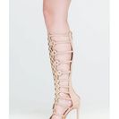 Incaltaminte Femei CheapChic Jump Thru Hoops Ringed Gladiator Heels Nude