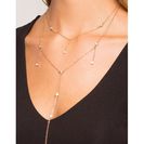 Bijuterii Femei CheapChic Double Layer Dot Lariat Necklace Met Gold