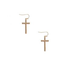 Bijuterii Femei Forever21 Cross Drop Earrings Gold