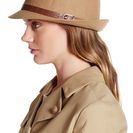 Accesorii Femei David Young Cloche Faux Leather Band Hat CAMEL