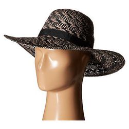 Accesorii Femei Steve Madden Floppy Woven Two-Tone Hat Black