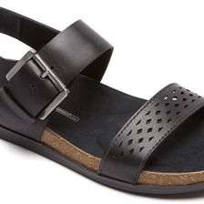 Rockport Romilly Buckled Quarter Strap Black Smooth