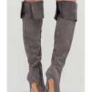 Incaltaminte Femei CheapChic Luxe Faux Suede Over-the-knee Boots Grey