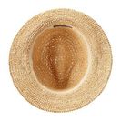 Accesorii Femei San Diego Hat Company RHF6117 Fedora Hat with Turquoise Trim Natural