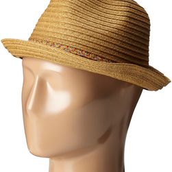 San Diego Hat Company PBF7301 Fedora with Pop Inset Natural